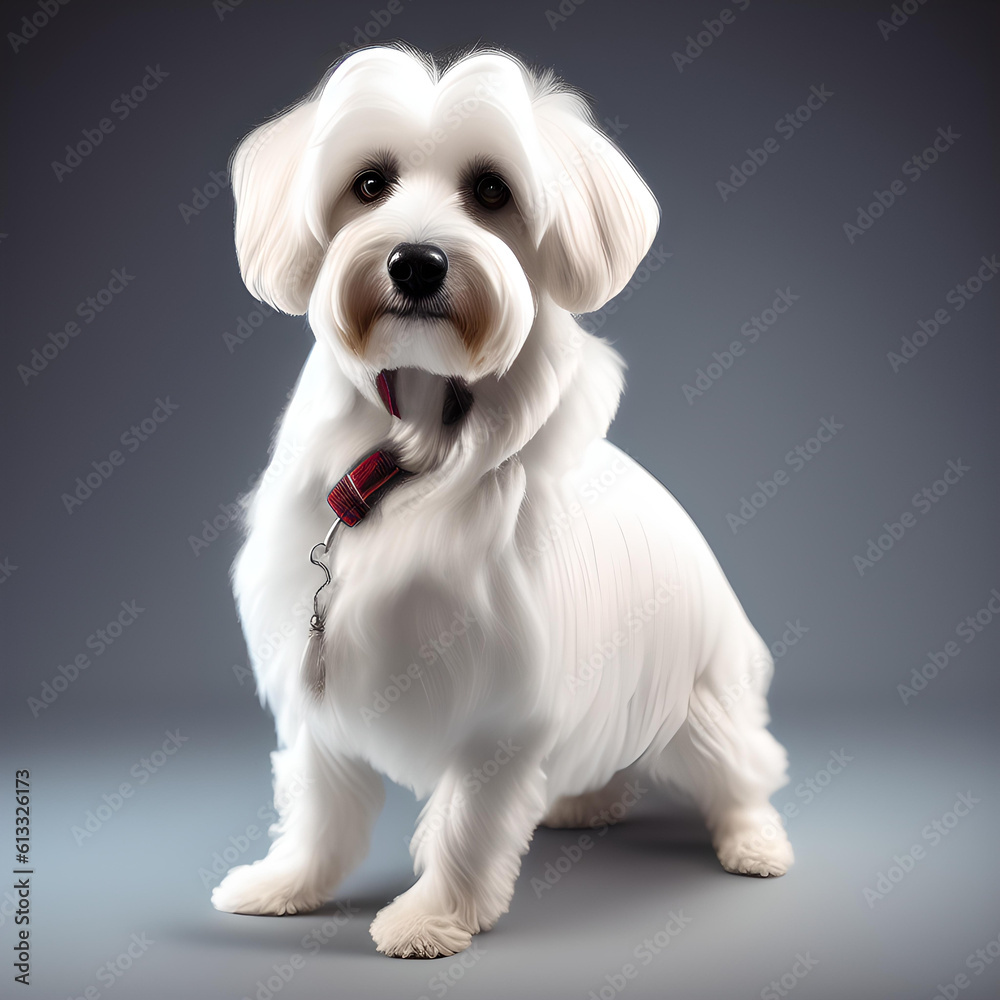 Obraz premium An illustration dog(Maltese)