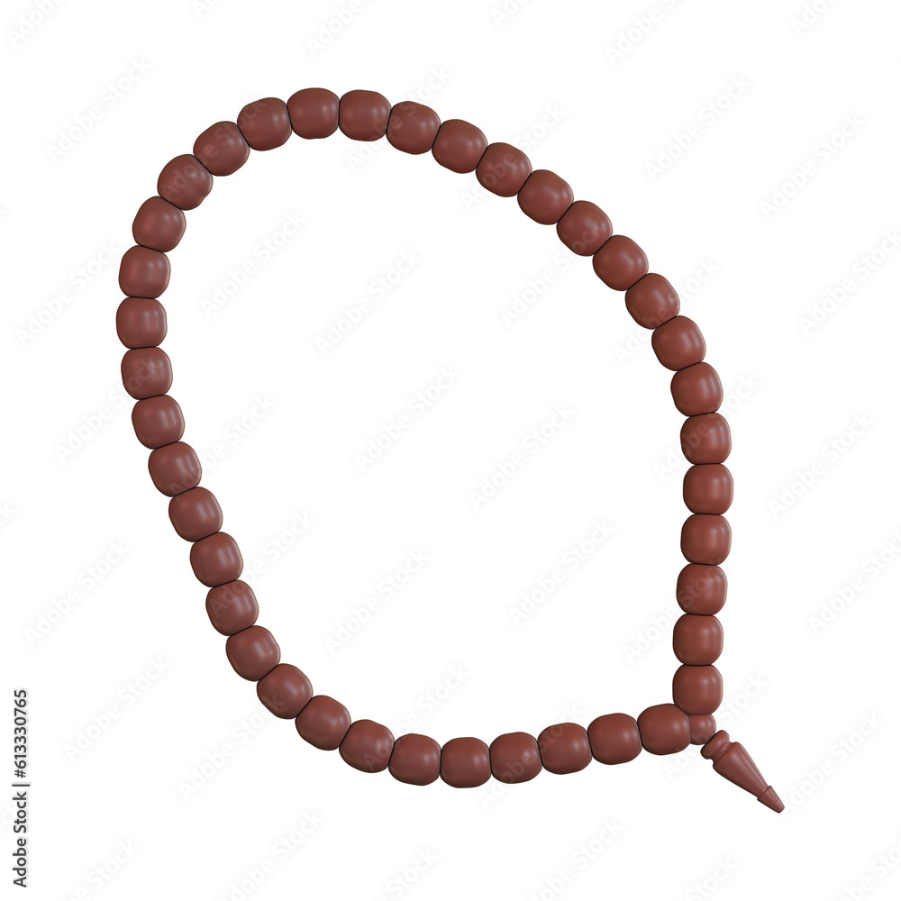 Obraz premium Tasbih 3D rendering