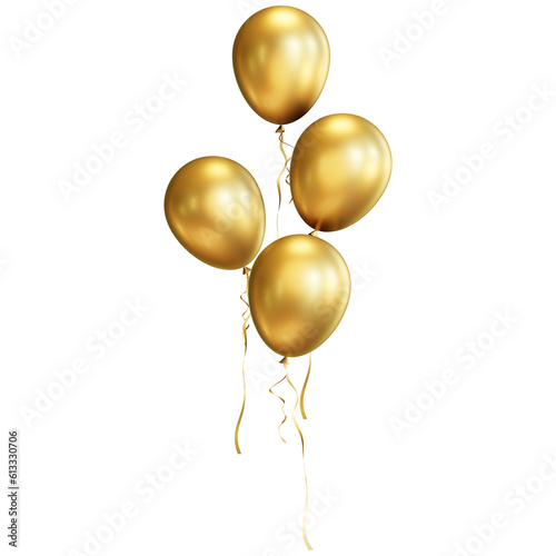 Wall Mural Golden Balloons