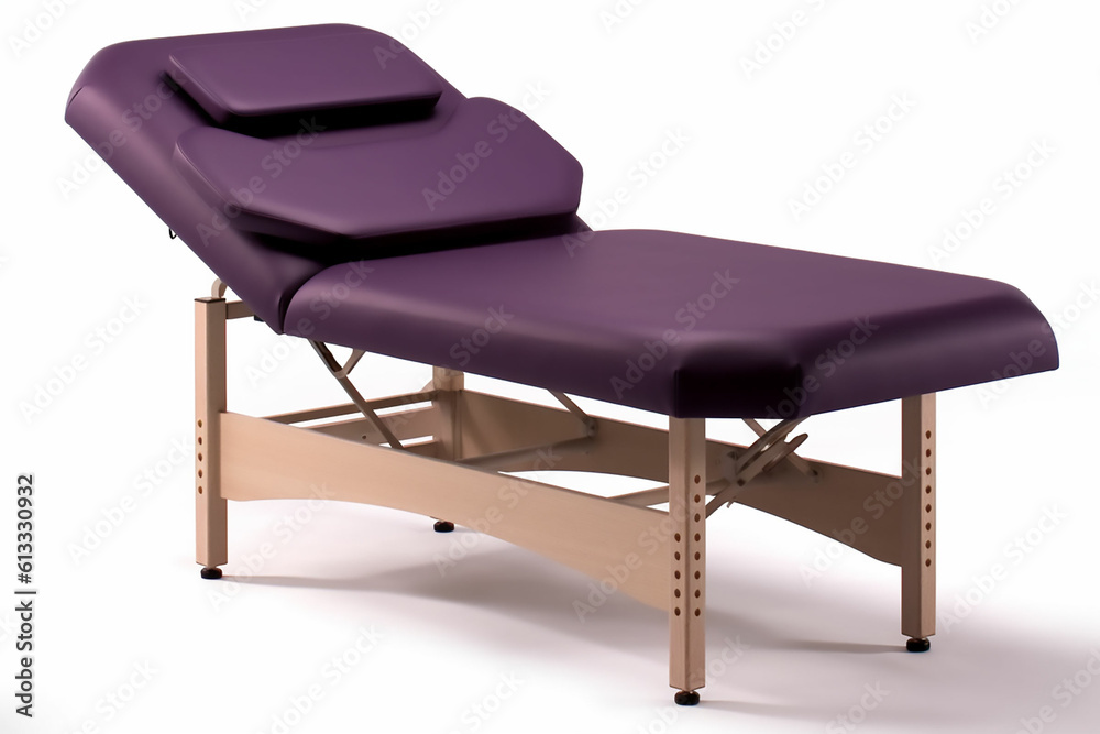 Massage table with cushion, Generative AI Massage table with cushion, Generative AI