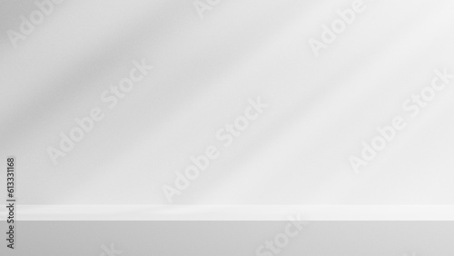 Abstract white background spotlights gradient, white podium table background for products, design and presentations