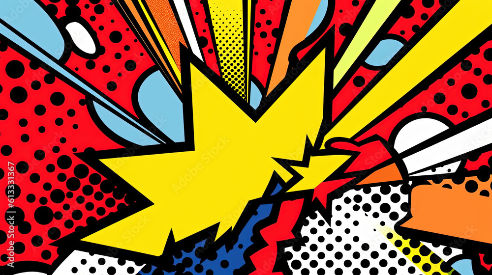 Abstract comic style vibrant colors