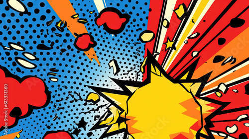 Abstract comic style vibrant colors