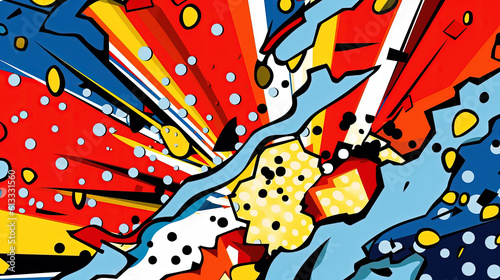 Abstract comic style vibrant colors