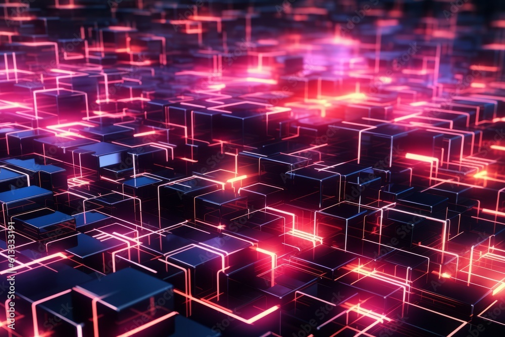 Abstract Cyber Space Background. Backdrop for design. AI generated, human enhanced Abstract Cyber Space Background. Backdrop for design. AI generated, human enhanced