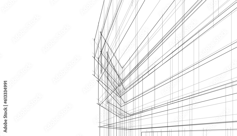 Modern building architecture 3d illustration Modern building architecture 3d illustration