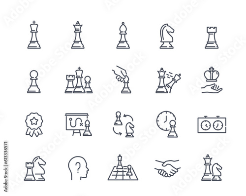 Chess icons set
