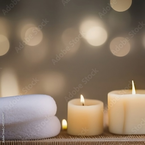 spa still life with candles