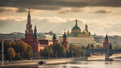a big city like moscow with red square and kremlin. Generative AI