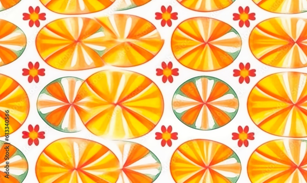 orange slice in abstract style seamless pattern orange slice in abstract style seamless pattern