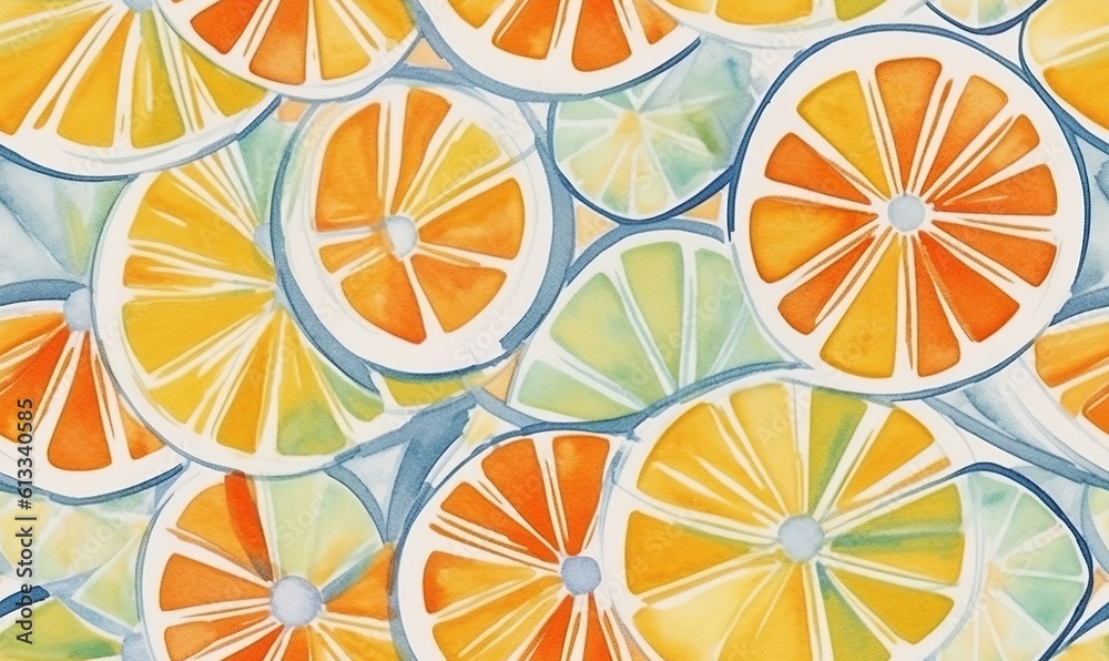 orange slice in abstract style seamless pattern orange slice in abstract style seamless pattern