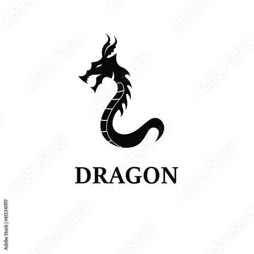 Wallpaper Mural Black Dragon logo vector illustration Torontodigital.ca
