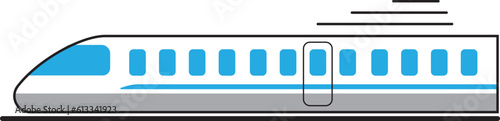 Bullet, high speed rail train icon. Cartoon train vector icon for web design.