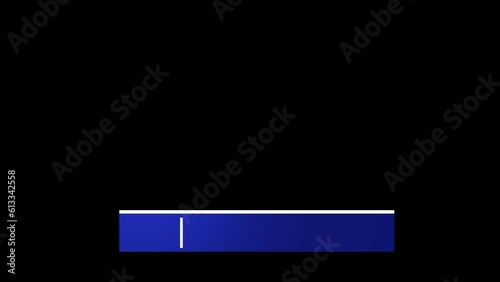 Minimalist News Lower Third in Blue Color. Transparent Video ( RGB + Alpha)
