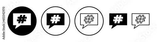 Hashtag icon vector. hashtag simbols