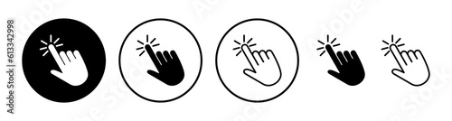 hand click icon vector. clicking finger icon. pointer icon