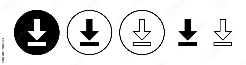 Download icon vector. Downloading vector icon Download icon vector. Downloading vector icon