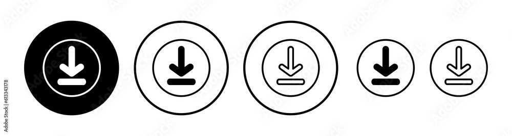 Download icon vector. Downloading vector icon Download icon vector. Downloading vector icon
