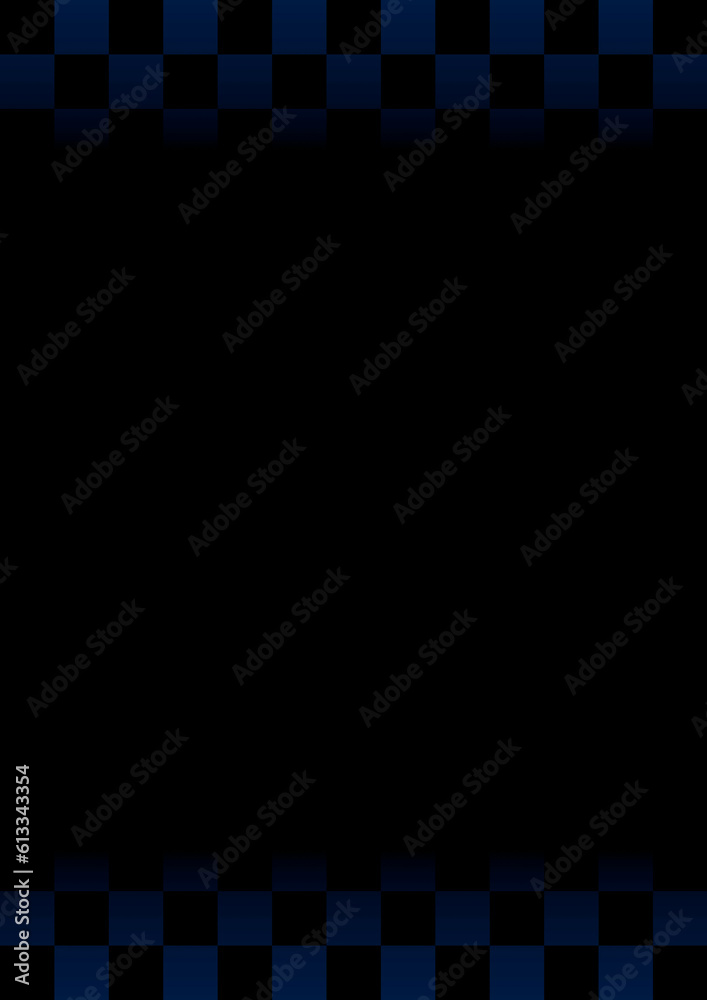 Obraz premium グラデーション×市松模様(青)