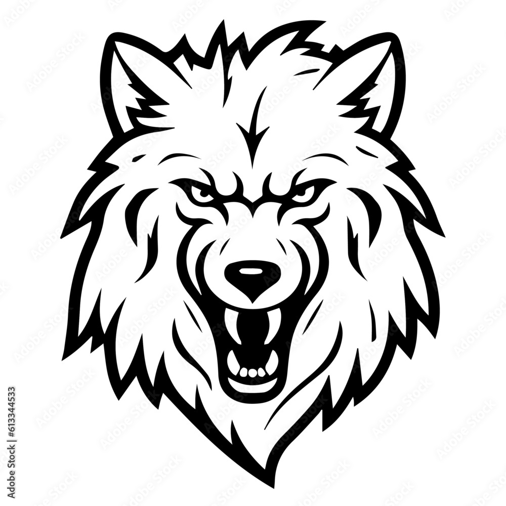 vector dangerous wolf, wolf logo vector dangerous wolf, wolf logo