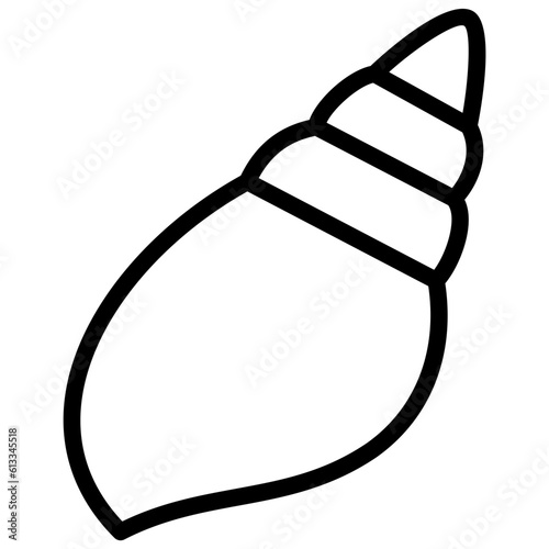 mitra barbadensis icon illustration design with outline