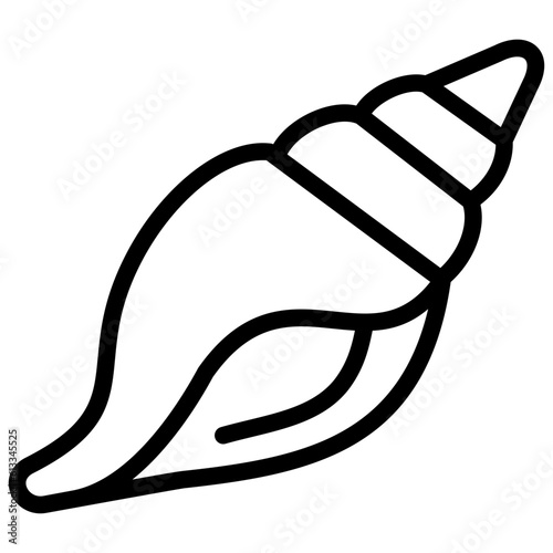 fasciolaria tulipa icon illustration design with outline