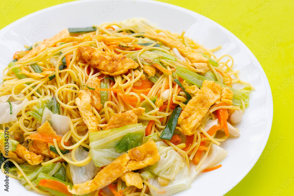 Chinese-styled fried noodle. Asian cuisine Chinese-styled fried noodle. Asian cuisine