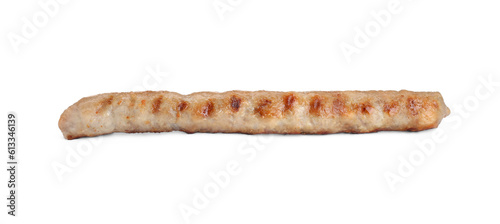 Tasty fresh grilled sausage isolated on white