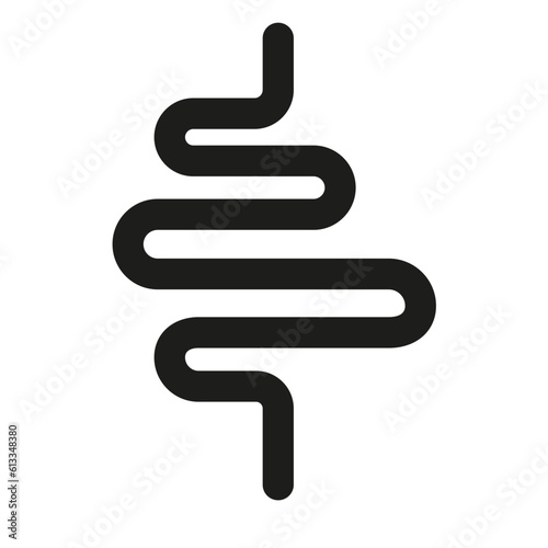 Intestines line icon or digestion system symbol. Vector illustration. stock image.