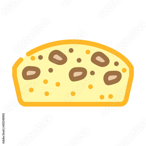 raisin bun food meal color icon vector. raisin bun food meal sign. isolated symbol illustration