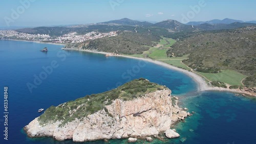 Cifit Castle Island in Seferihisar Doğanbey town, Izmir City - Turkey photo