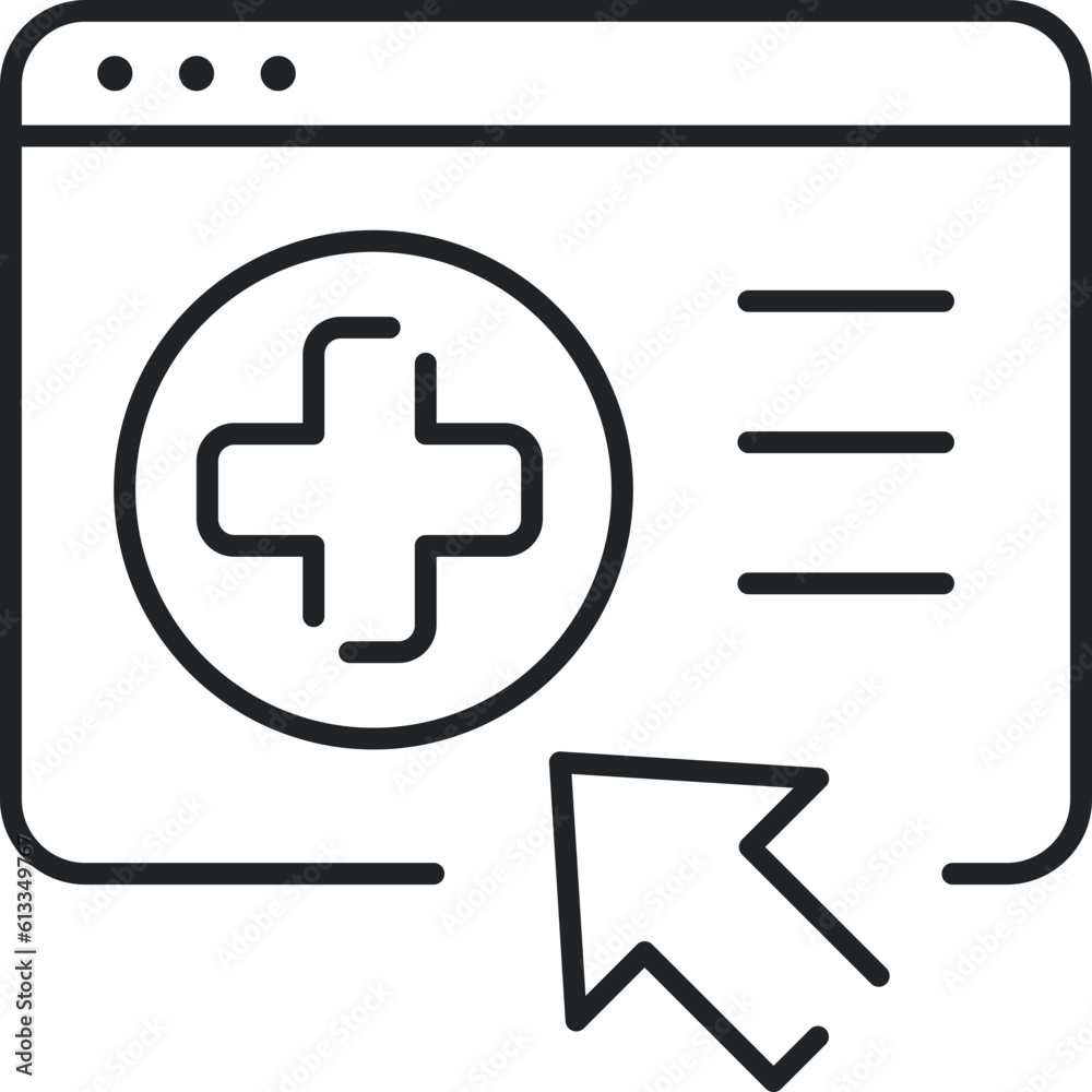 Obraz premium Medical online line icon