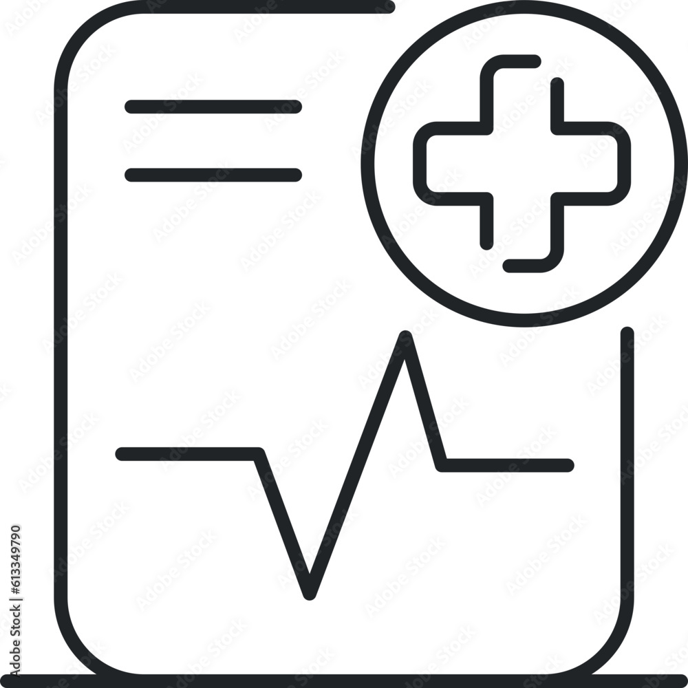 Fototapeta premium Medical diagnostic line icon
