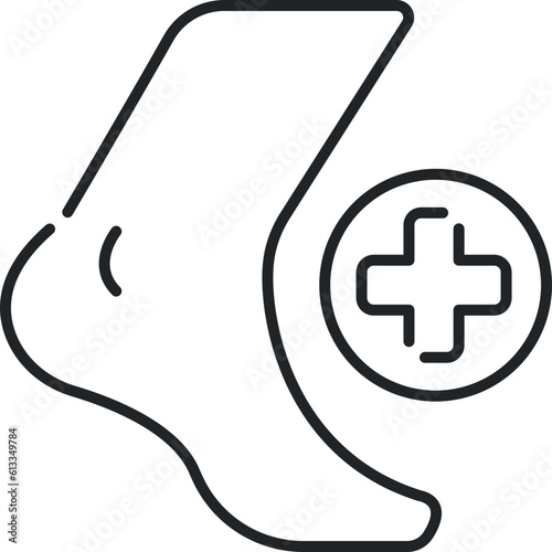Foot care line icon
