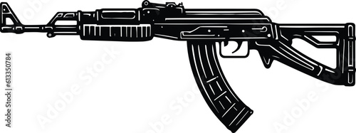 Assault Rifle Gun Isolated image for t-shirt 