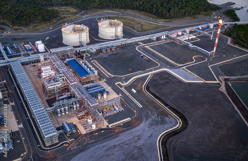 Liquefied natural gas plant on Curtis Island, Gladstone Region, Queensland