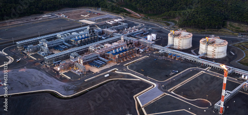 Liquefied natural gas plant on Curtis Island, Gladstone Region, Queensland photo