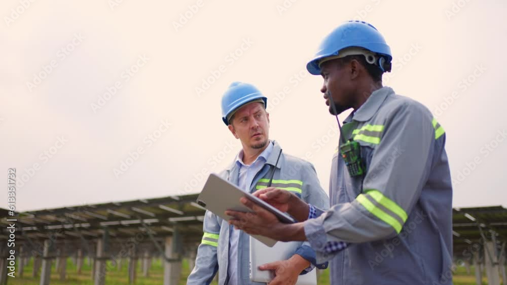 Professional engineer work to maintenance of photovoltaic panel system. Professional engineer work to maintenance of photovoltaic panel system.