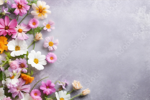 space bouquet flower text blossom wedding floral nature for leaf pink valentine background. Generative AI.