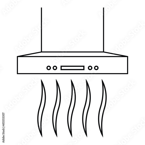 smoke extractor icon vector
