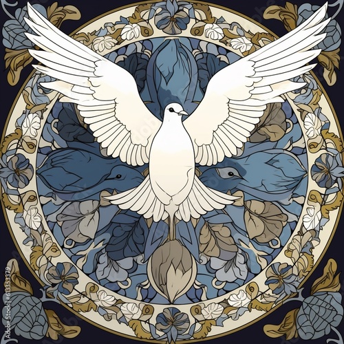 Commemorating the End of World War I with Doves, Laurel Wreaths, and Clocks