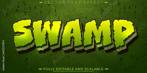 Swamp text effect, editable monster and slime text style