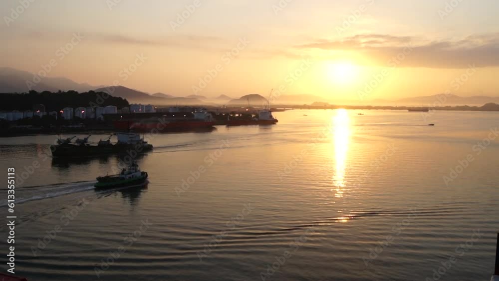Sunrise at the Port of Santos SP Brazil Sunrise at the Port of Santos SP Brazil