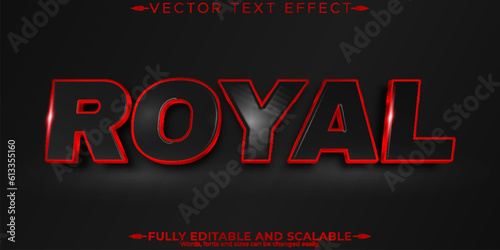 Royal text effect, editable elegant and sport text style