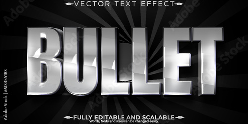Metal text effect, editable bullet and killer text style