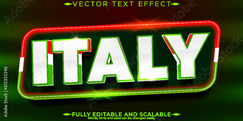 Italy text effect, editable italian flag text style