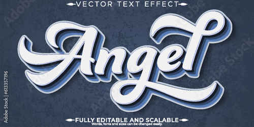 Retro, vintage text effect, editable 70s and 80s text style