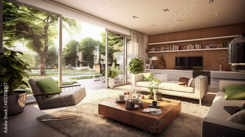 3D render Nature s Haven- A Serene Fusion of Living Room and Garden relax view for Tranquility and Harmonious Connection interior design.jpg
