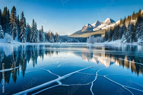 snow covered mountains