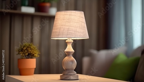 lamp on the table